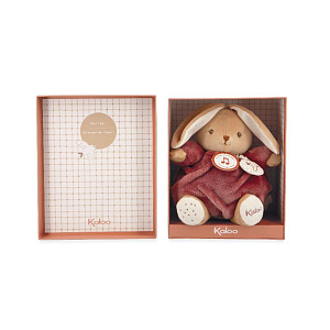 Мягкая игрушка музыкальная Kaloo "Кролик Chubby Rabbit", серия "Intemporel", бургунди, 17 см